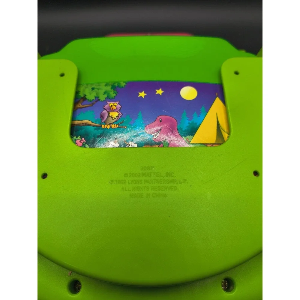 Vintage Barney  Purple Dinosaur Interactive Laptop Mattel W/5 cartridges works